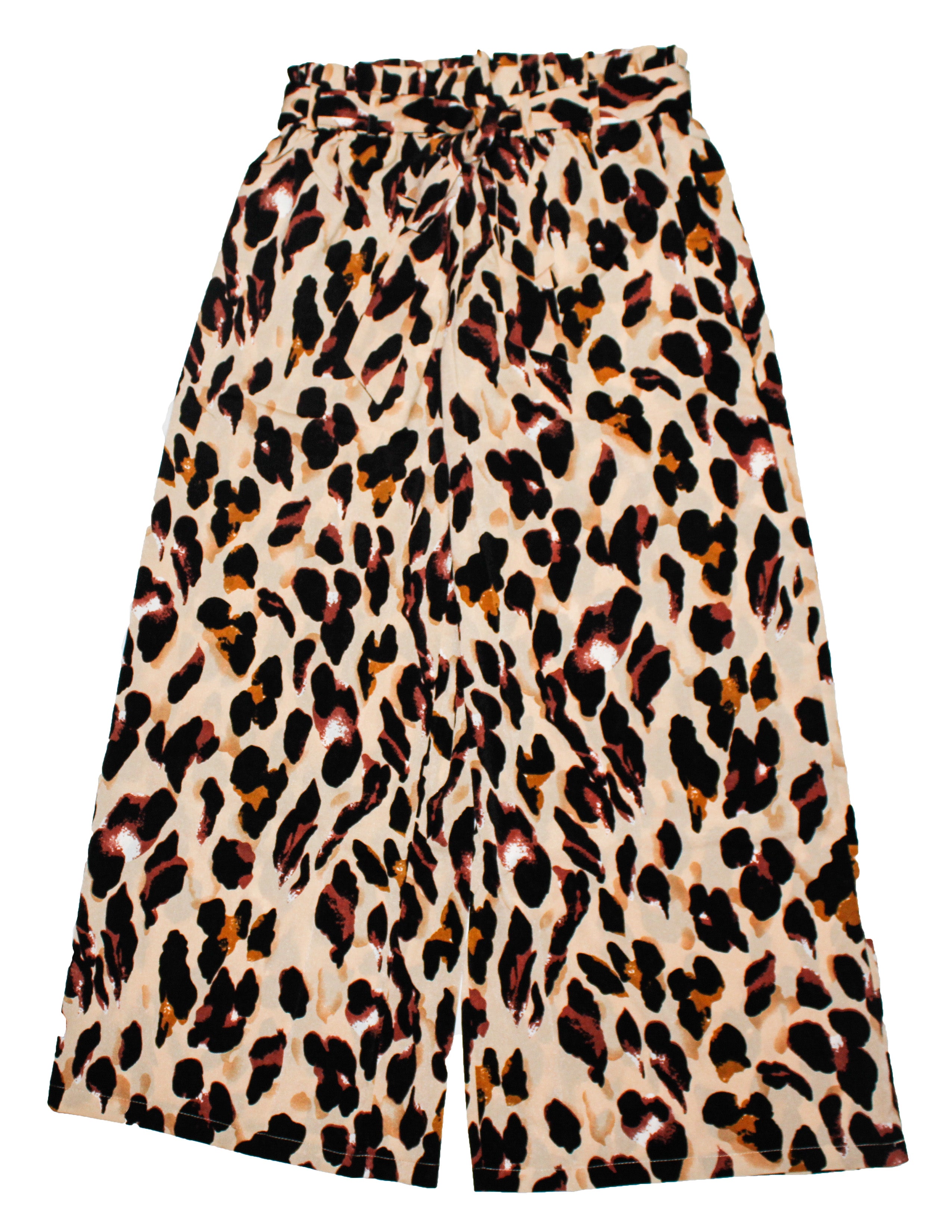 Wide Leg Leopard Print Pants